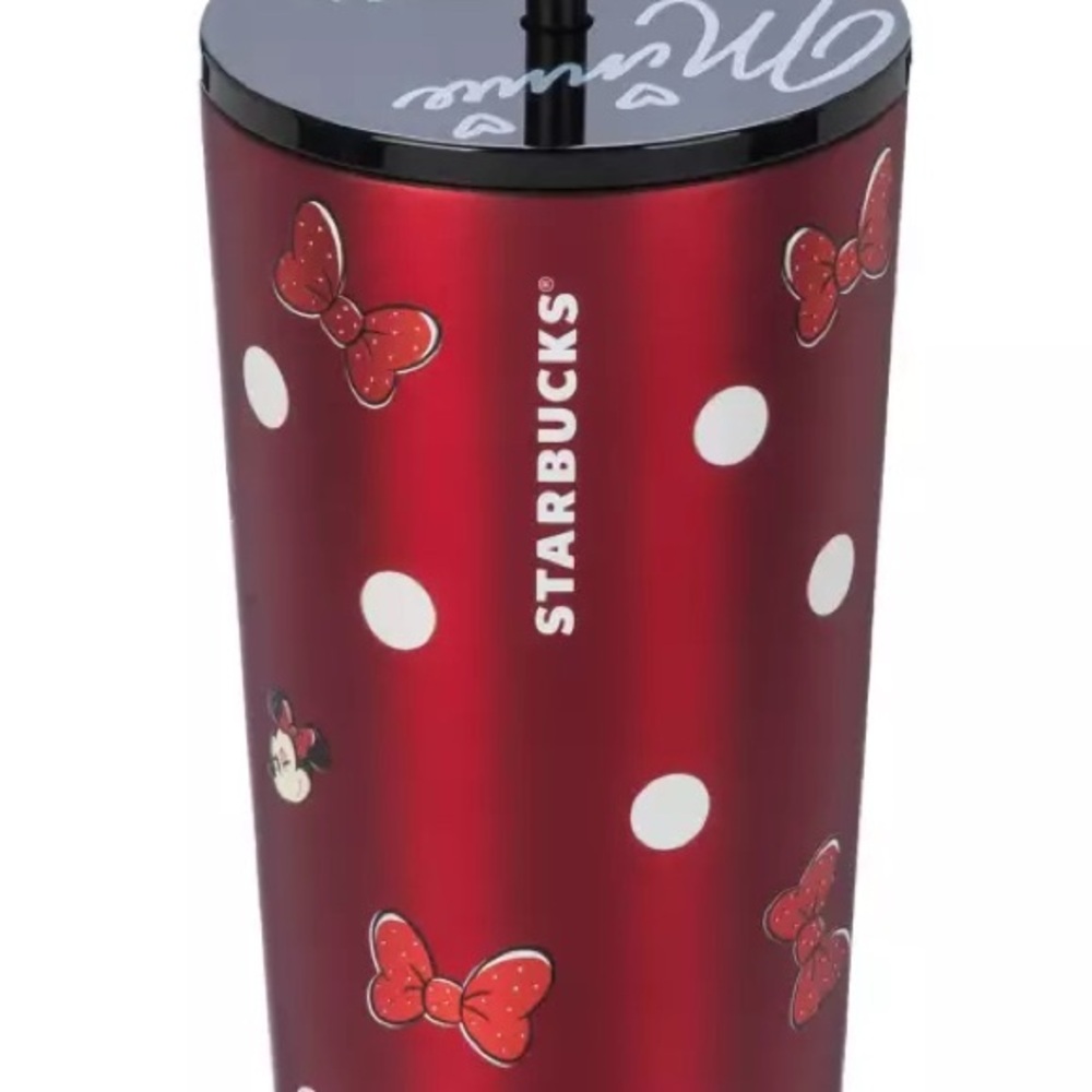 Starbucks Red Tumbler with Minnie Mouse Design